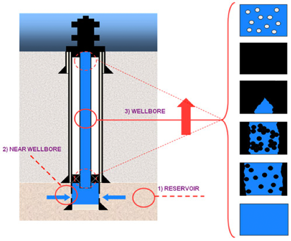 wellbore and detail